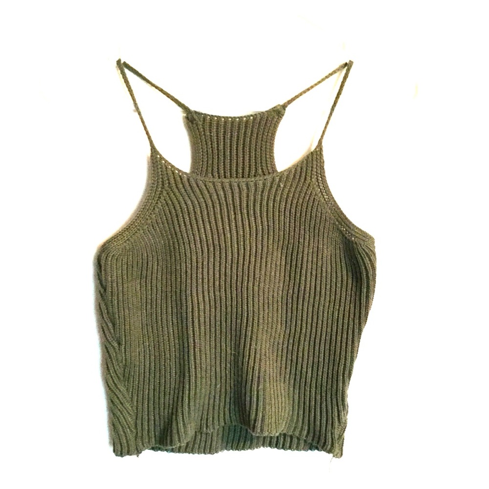 Dark Green Sweater Tank
